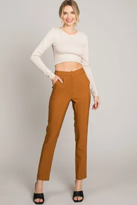 Camel Basic Long Pants