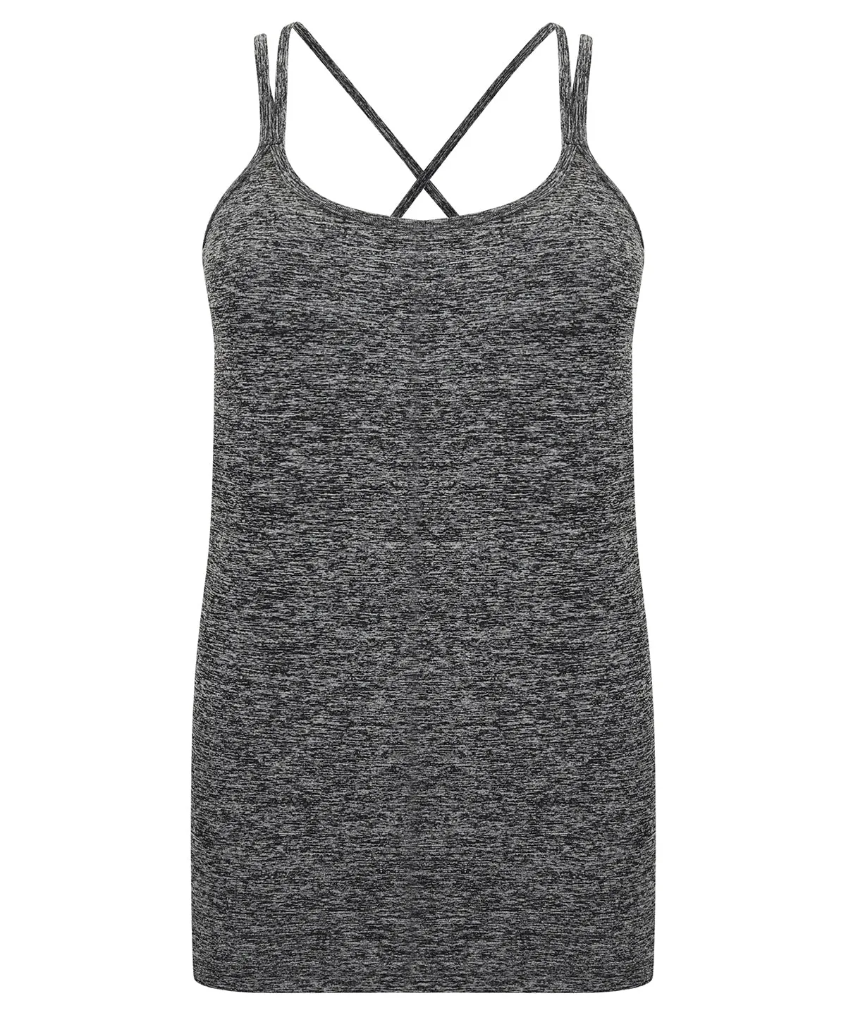 Dark Grey Marl - Women's seamless strappy vest