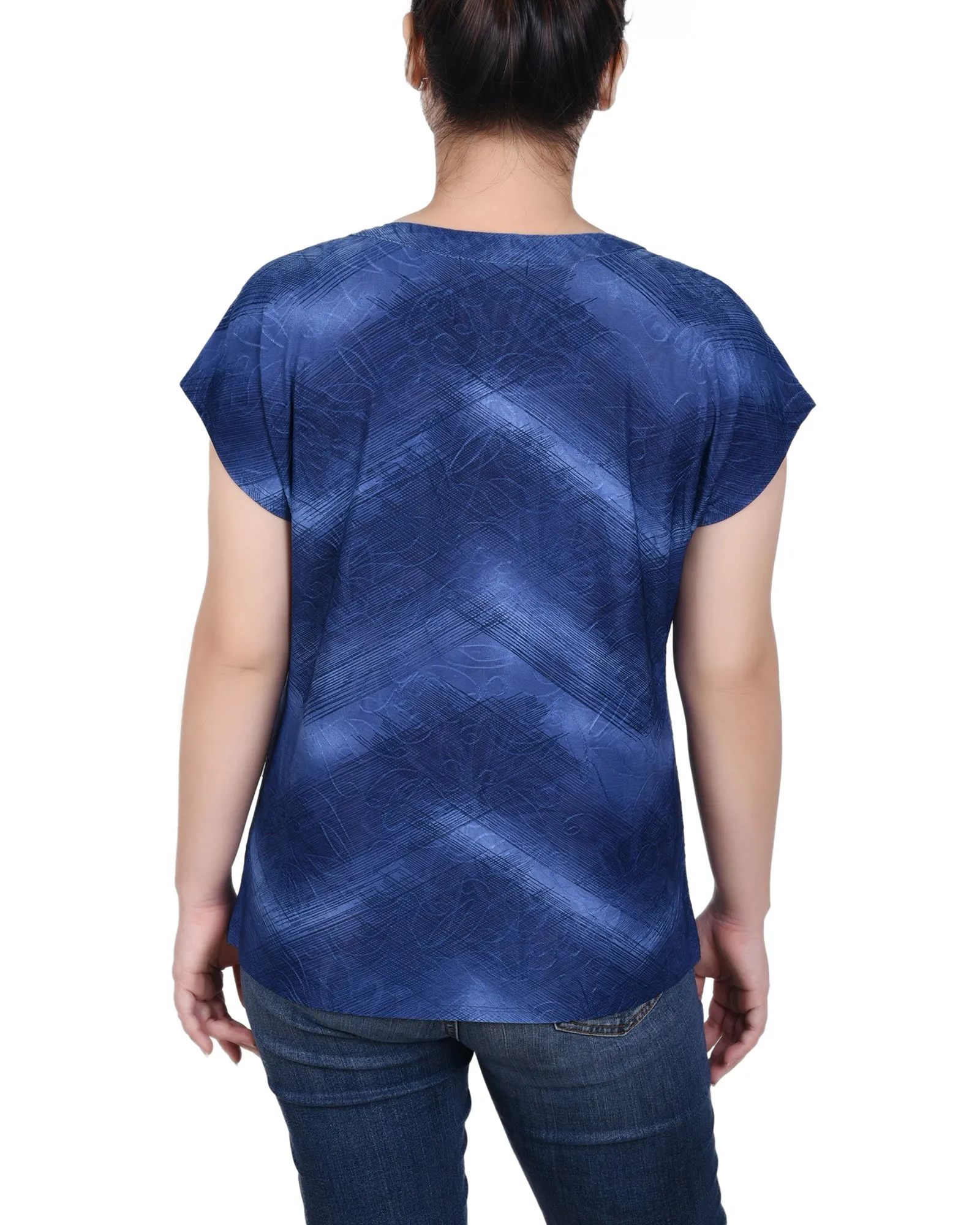 Extended Sleeve Top With Grommets