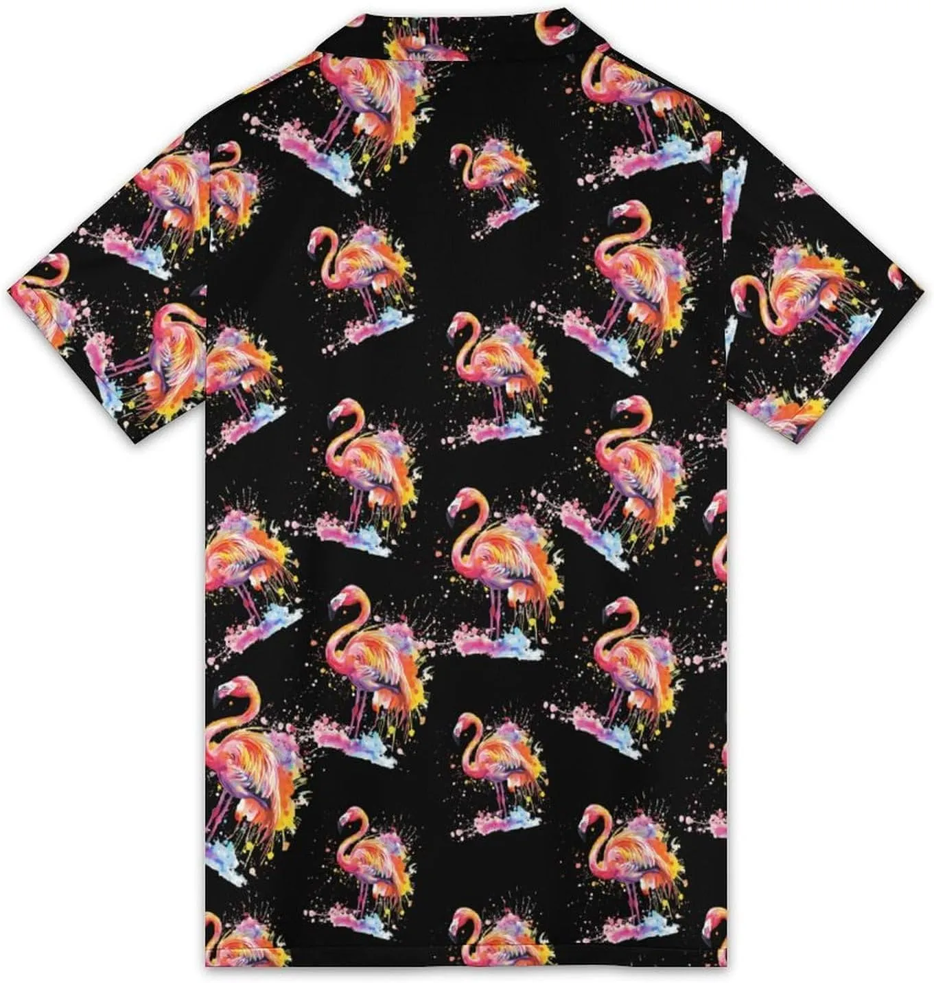 Flamingo Watercolor Mens Polo Shirts Short Sleeve Mesh Gym T-Shirt Summer Tee Top