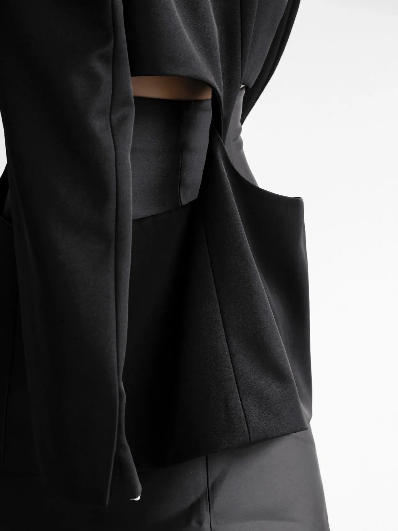 HIGH WAIST SATIN FLARED A-LINE MIDI SKIRT