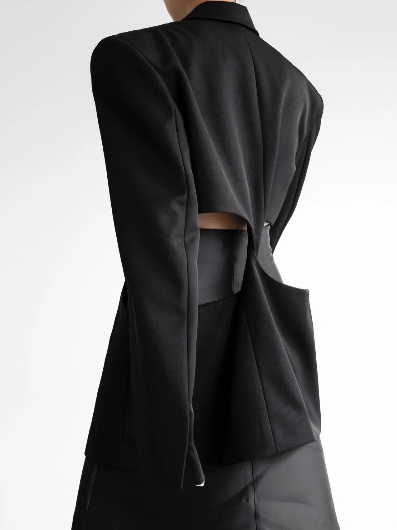 HIGH WAIST SATIN FLARED A-LINE MIDI SKIRT
