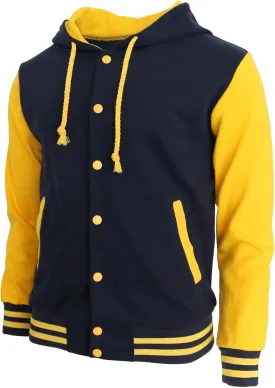 Hoodie Baseball Jacket Varsity Cotton Letterman Jacket