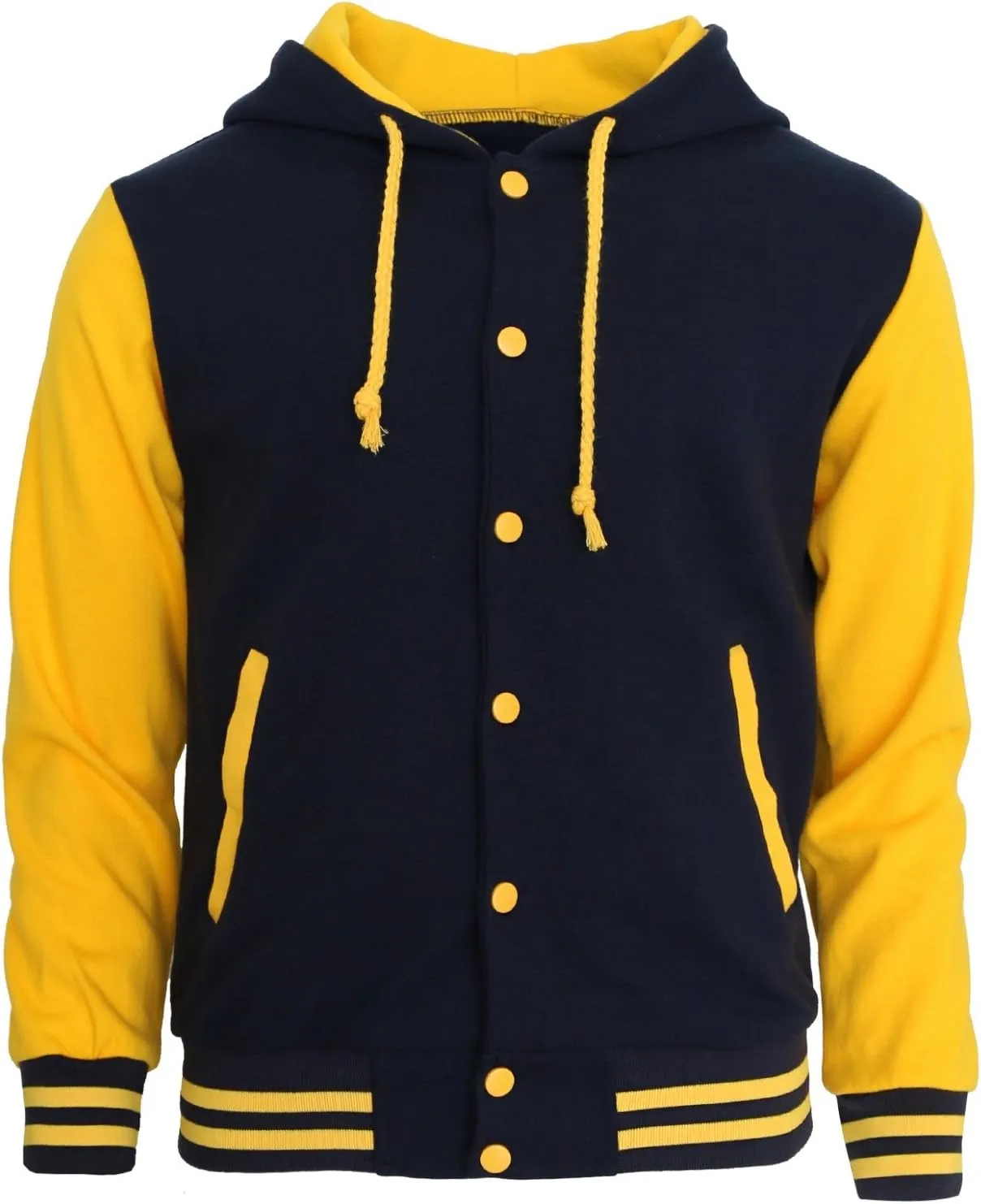 Hoodie Baseball Jacket Varsity Cotton Letterman Jacket