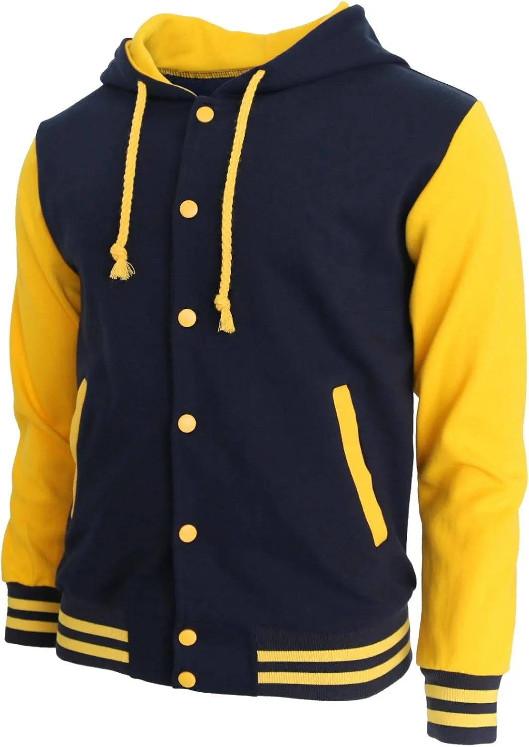 Hoodie Baseball Jacket Varsity Cotton Letterman Jacket