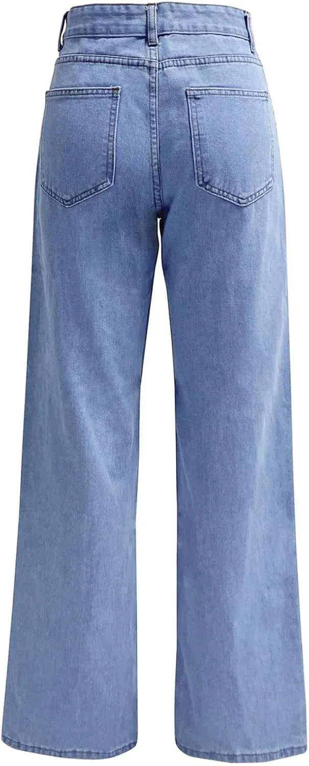 Katchme Womens Minimalist Jeans, Katchme Wide Leg Jeans, 2025 Spring Pants for Women, High Waist Stretch Wide Leg