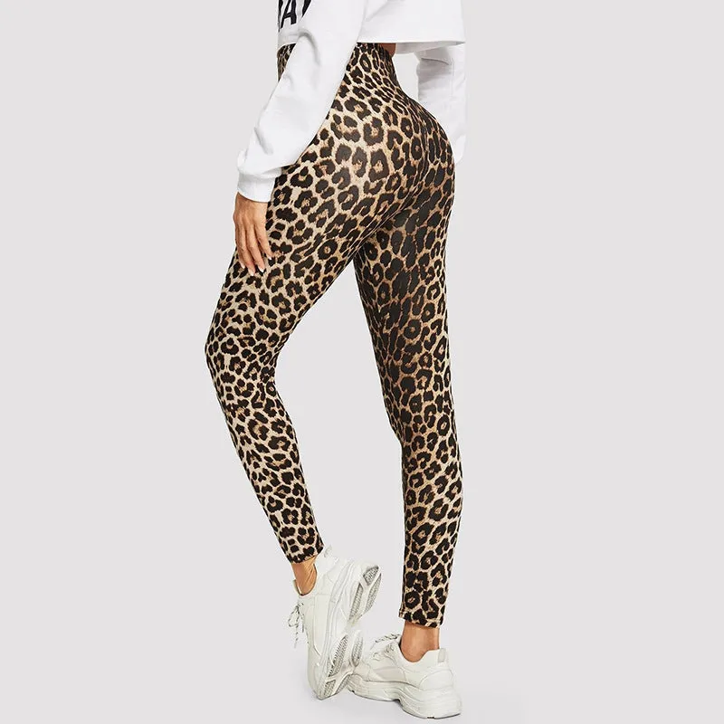 Leopard Print Leggings Stretch Various Sizes
