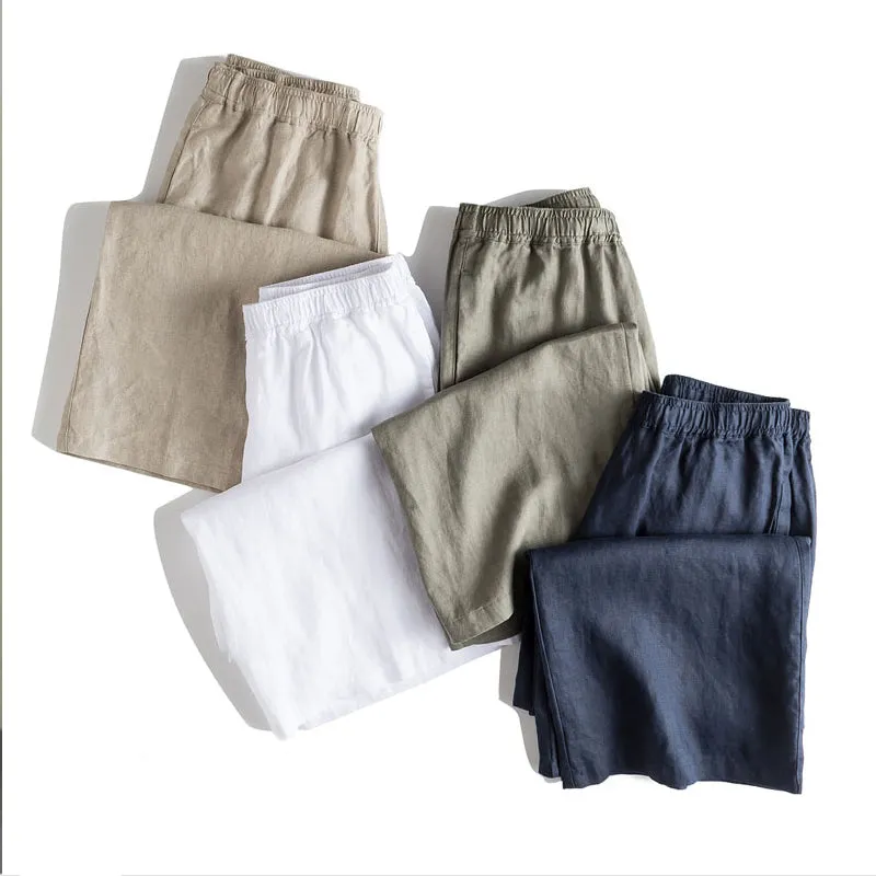 Loose Linen Casual Pants Women Straight Leg pants