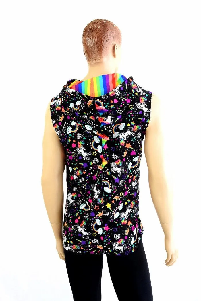 Mens Unicorns & Rainbows Dragon Hoodie