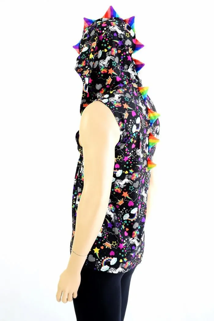 Mens Unicorns & Rainbows Dragon Hoodie