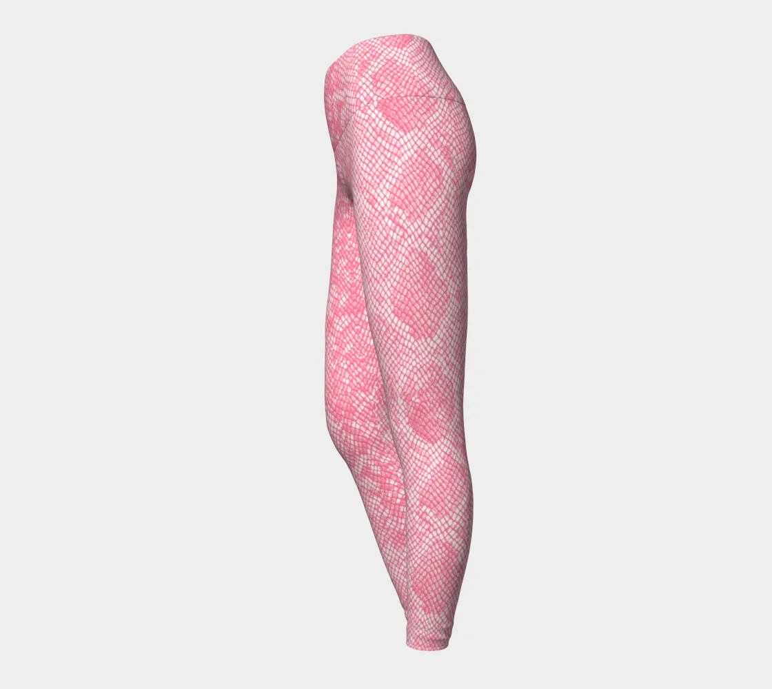 Pink Snakeskin Yoga Leggings