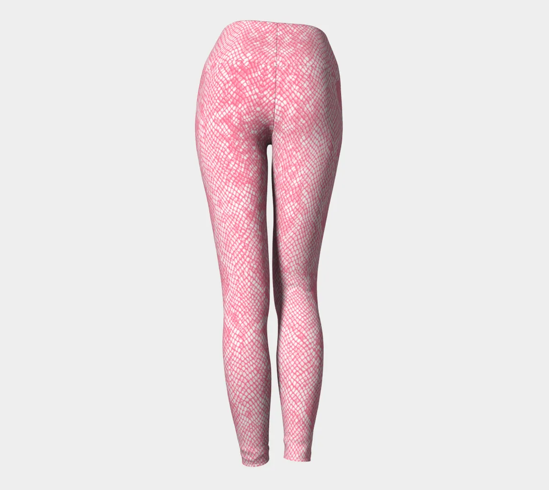 Pink Snakeskin Yoga Leggings