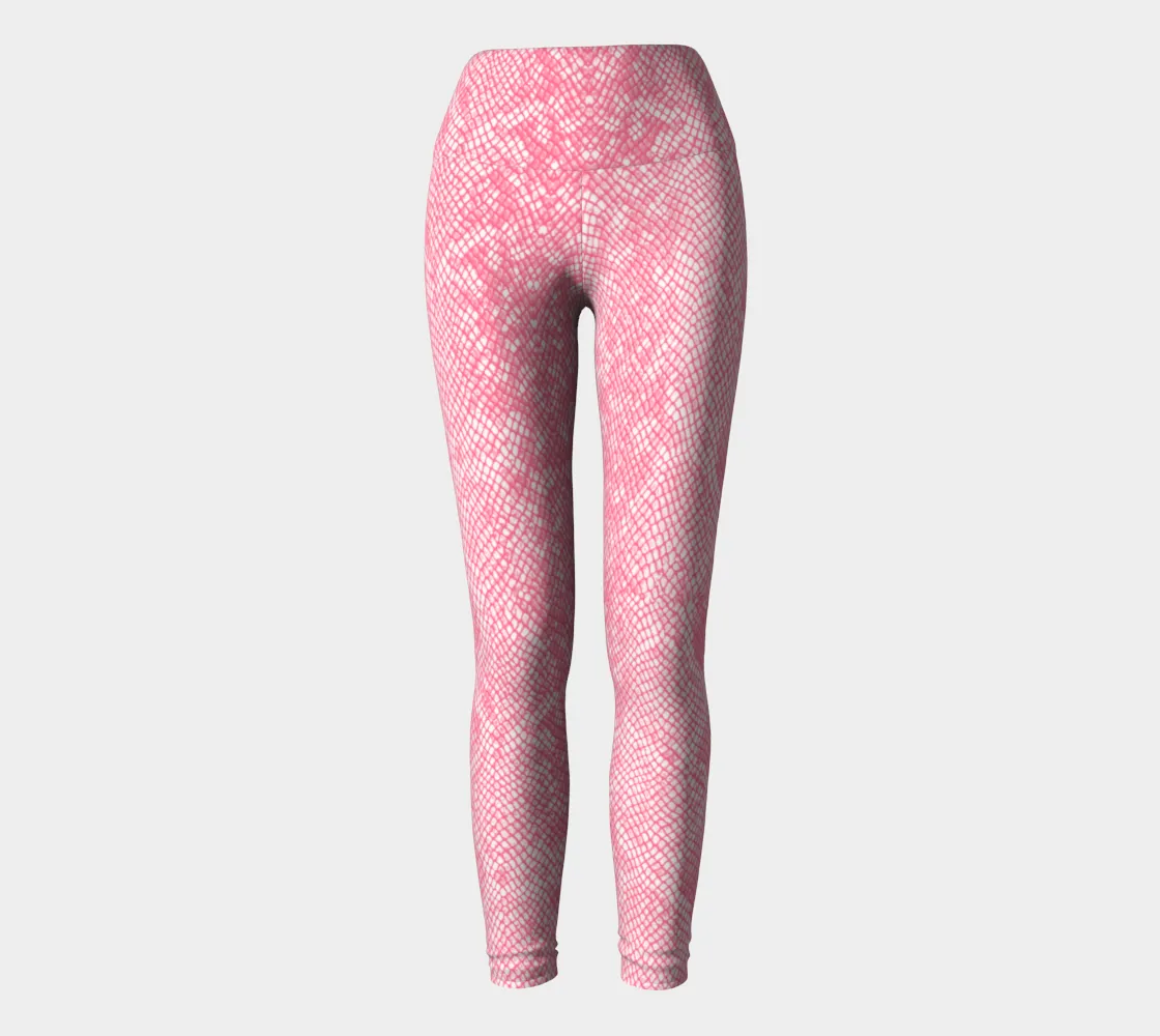 Pink Snakeskin Yoga Leggings