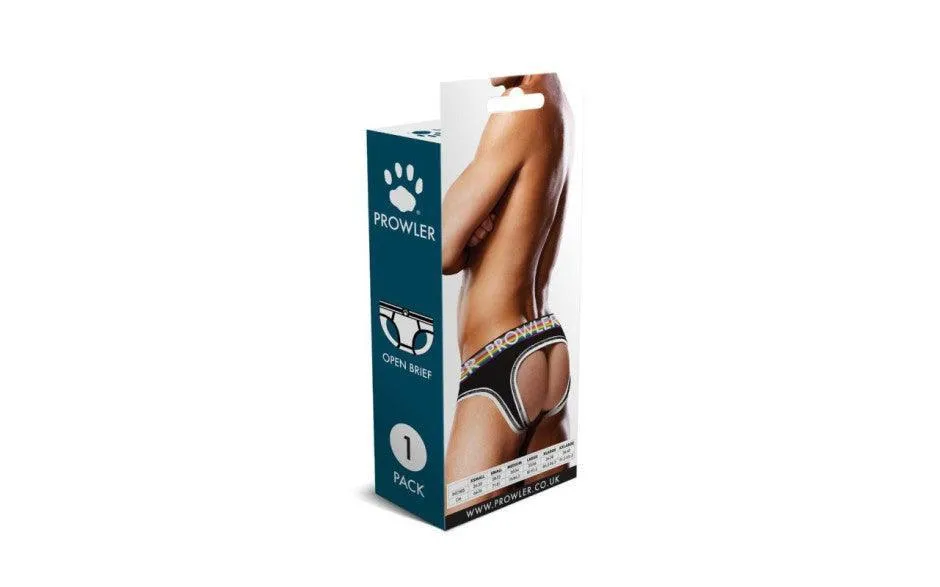 Prowler Oversized Paw Open Back Brief Black