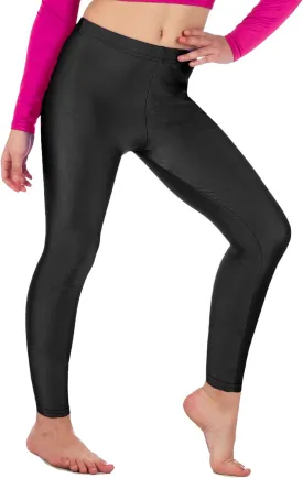 Shiny Girls Leggings for Gymnastics/Dance - Kids Leggings - Stretchy Fabric Footless Toddler Athletic Youth