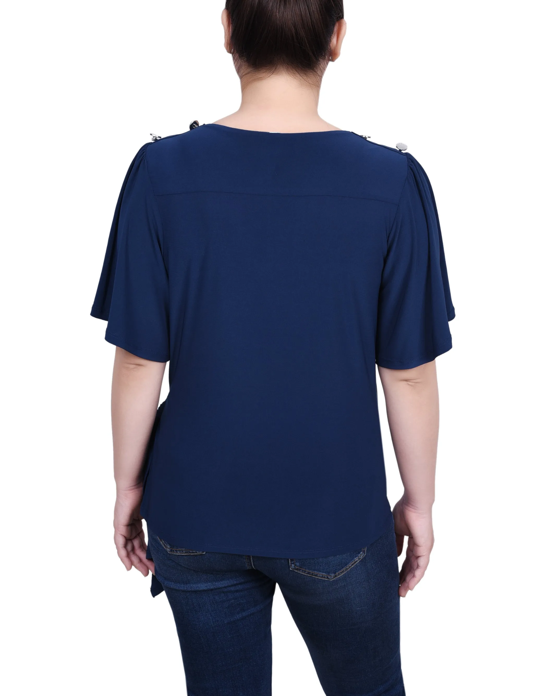 Short Sleeve Wrap Top