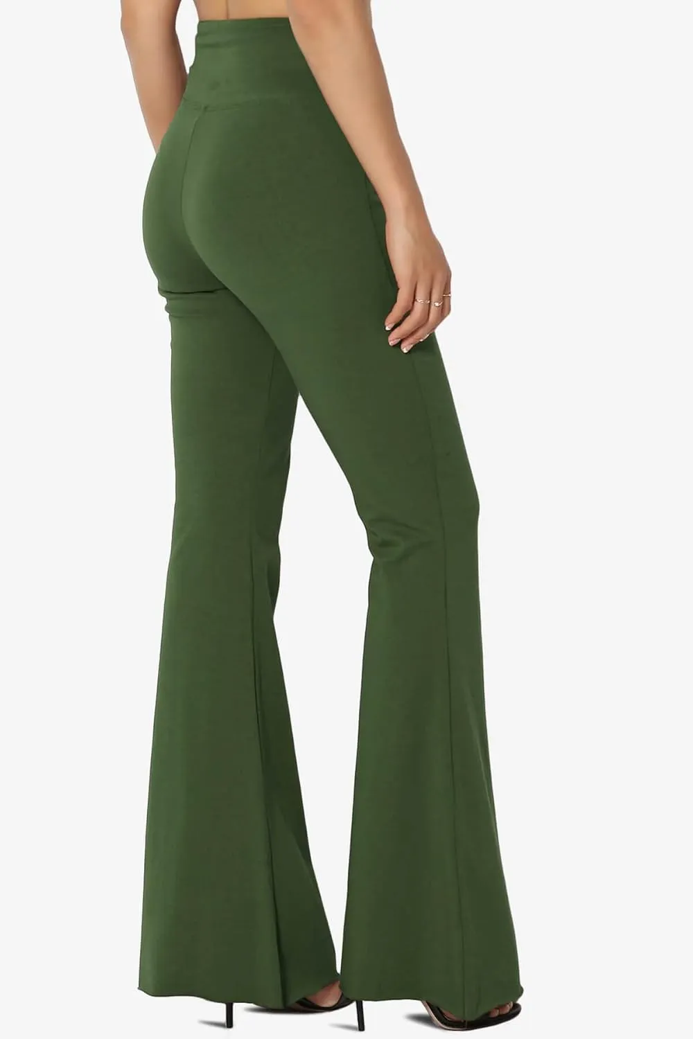TheMogan High Waist Stretch Cotton Jersey Full Ankle Leggings Skinny Yoga Pants