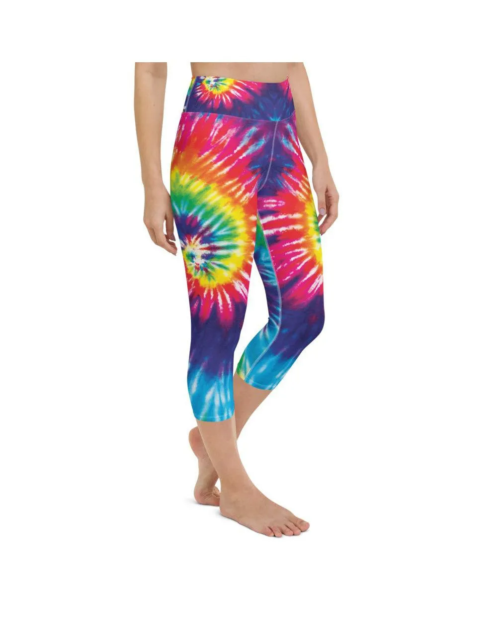 Tie Dye Swirl Yoga Capris