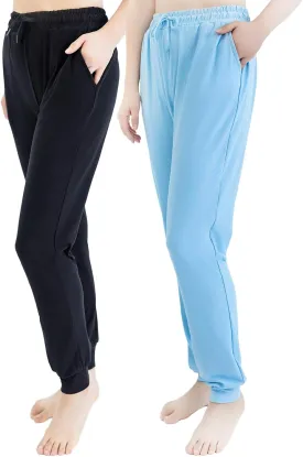 TRIUNION 2 Pack Sweatpants for Women with Pockets Lightweight Jogger Pants for Women Lounge Pants for Workout Running Yoga