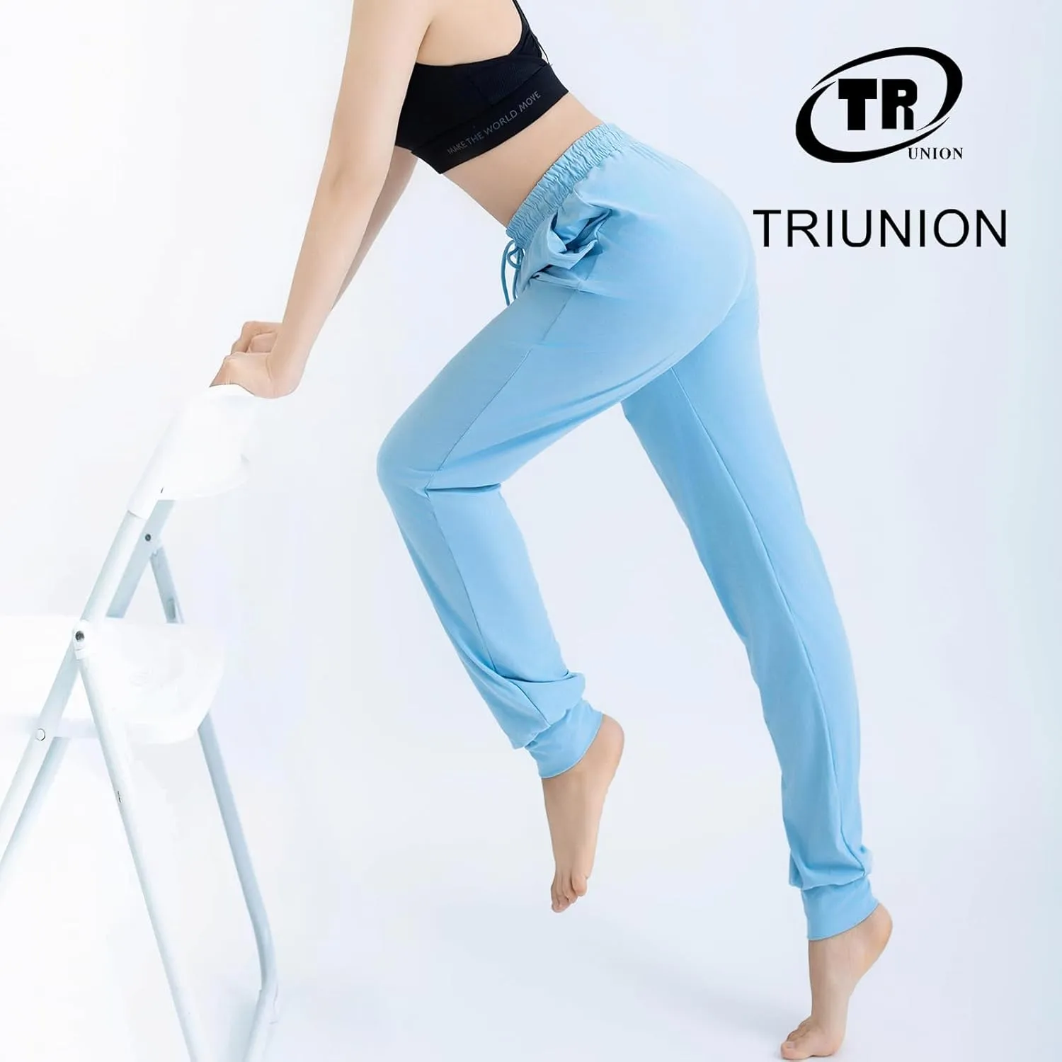TRIUNION 2 Pack Sweatpants for Women with Pockets Lightweight Jogger Pants for Women Lounge Pants for Workout Running Yoga