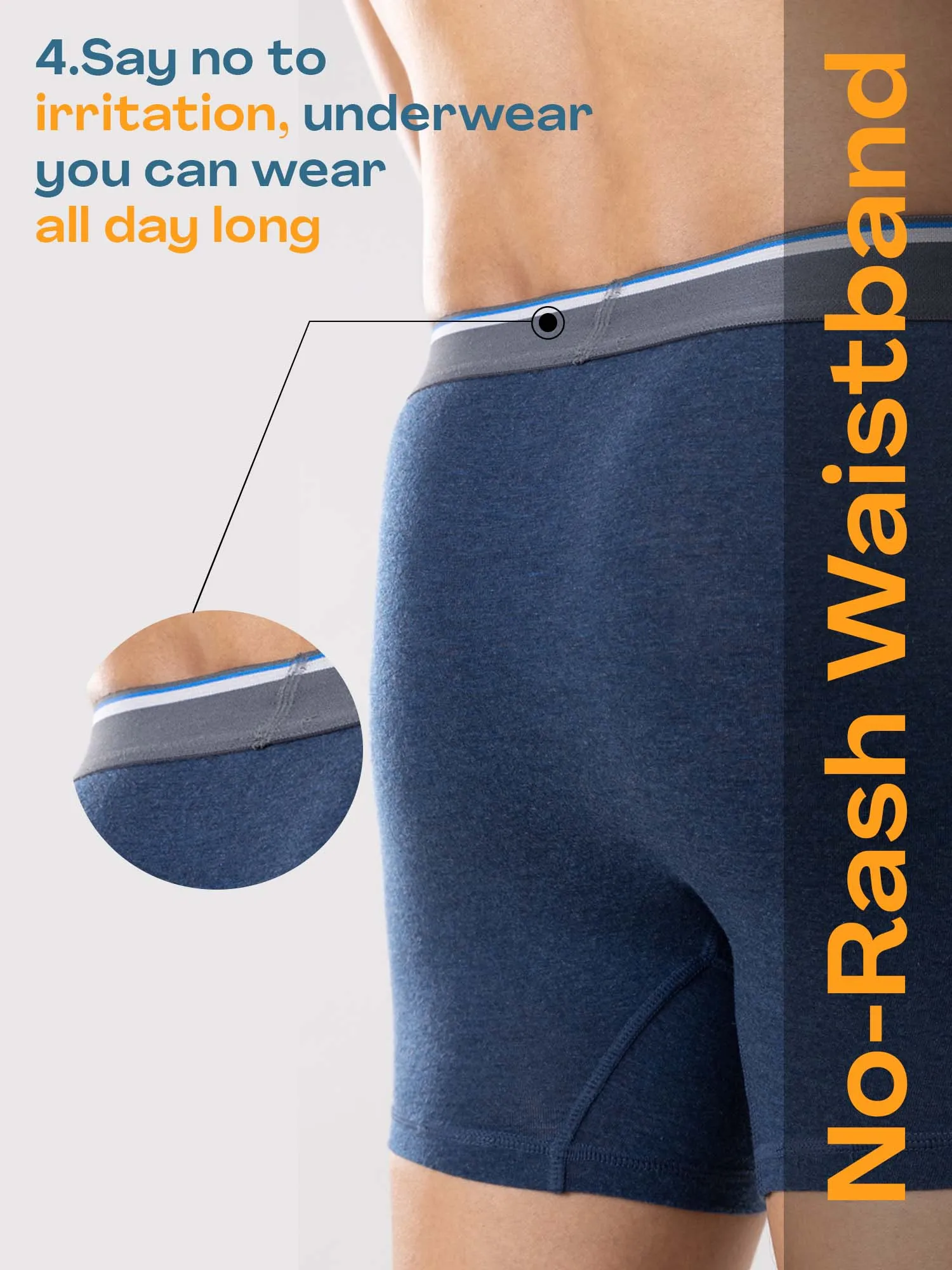 Ultra-Soft Tencel Boxer Brief - Blue Melange