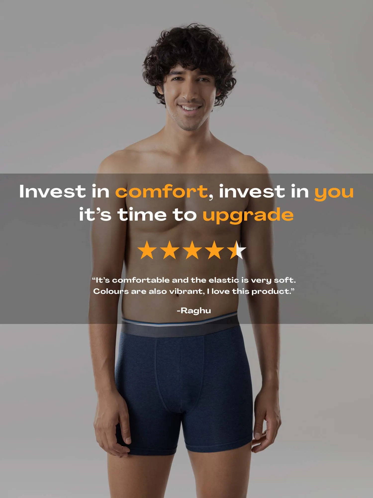 Ultra-Soft Tencel Boxer Brief - Blue Melange