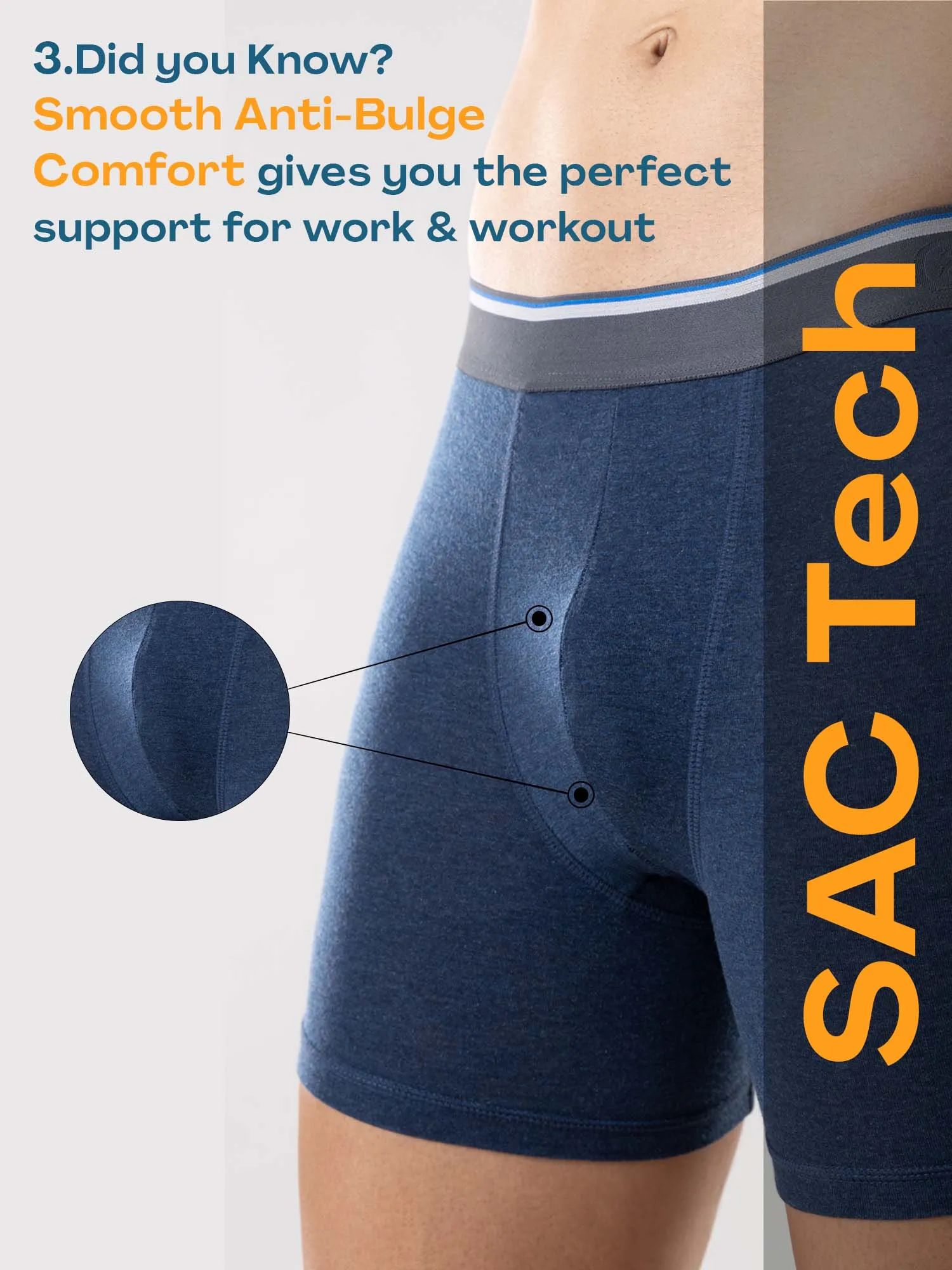 Ultra-Soft Tencel Boxer Brief - Blue Melange