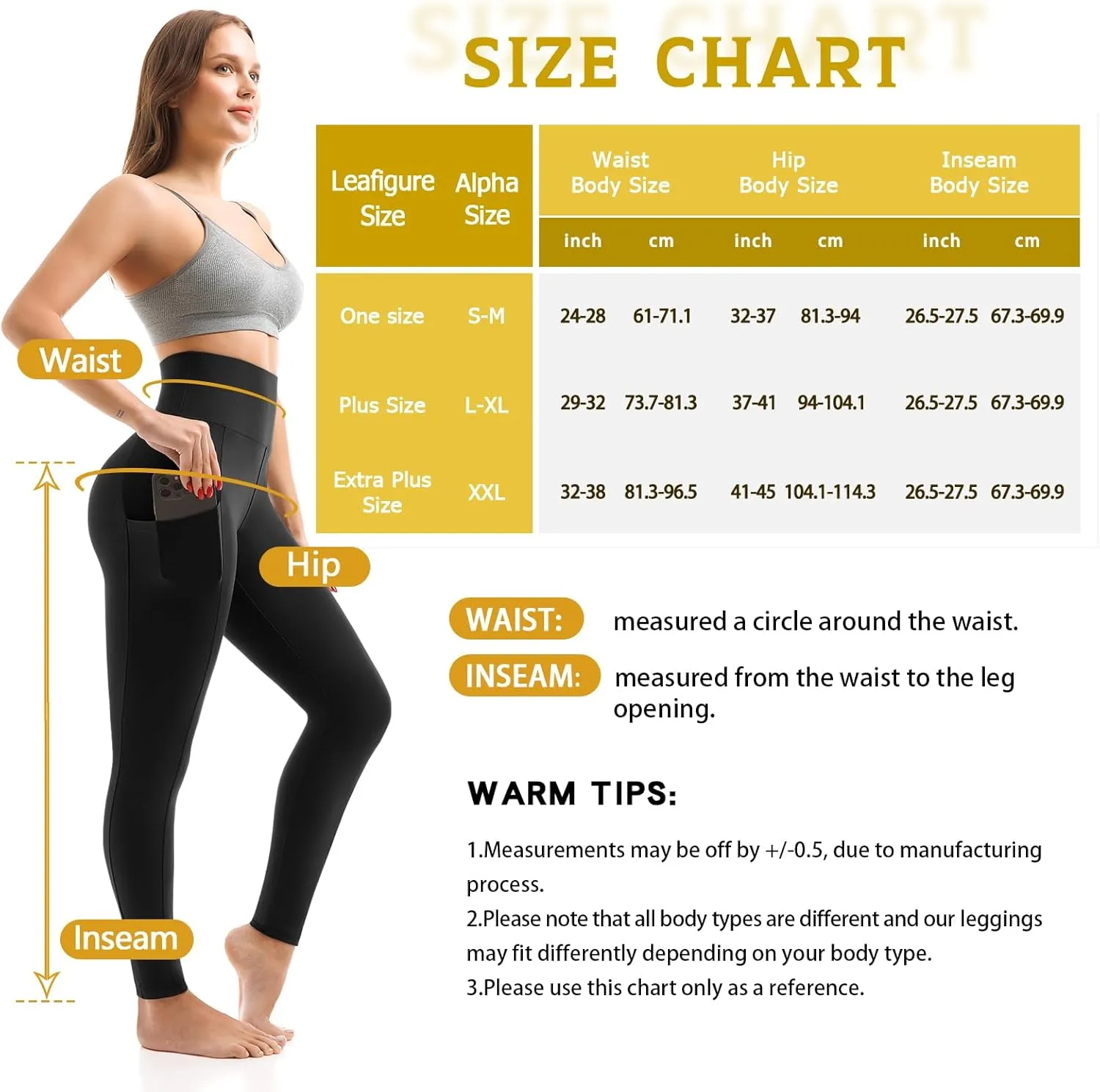 Walifrey Leggings with Pockets for Women, High Waisted Buttery Soft Womens Leggings for Gym Yoga Workout