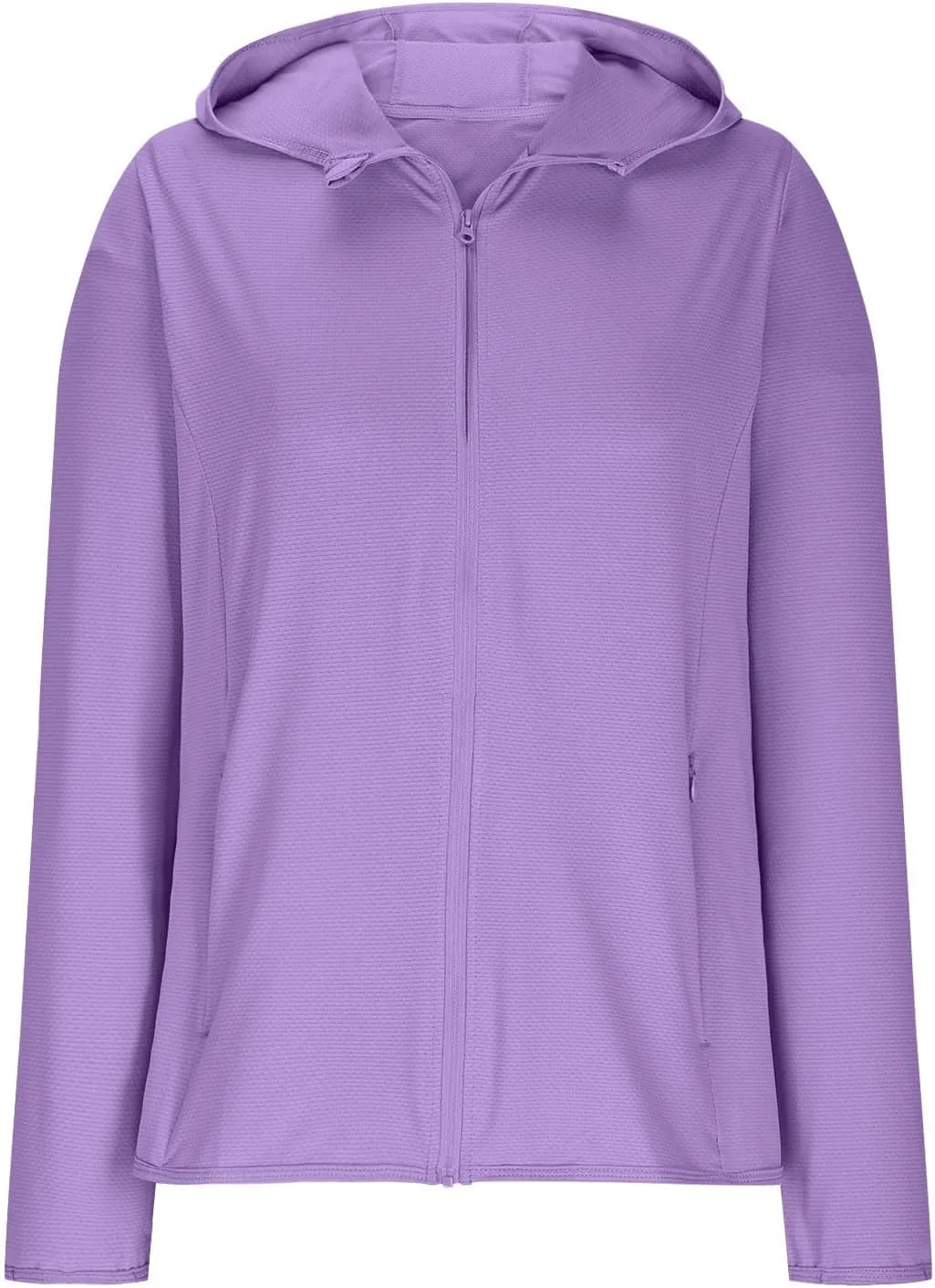 Womens UPF 50  Sun Protection Hoodie Jacket Lightweight Quick Dry Active Uv Shirts, Outdoort Hiking Zip Up Jacket