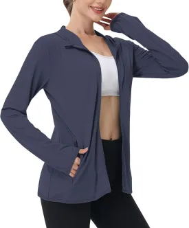 Womens UPF 50  Sun Protection Hoodie Jacket Lightweight Quick Dry Active Uv Shirts, Outdoort Hiking Zip Up Jacket